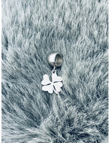 Kleeblatt 925 Silber Anhänger Charms