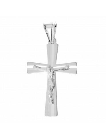 Silber Anhänger Kreuz mit Jesus Christus Erstkommunion Taufe