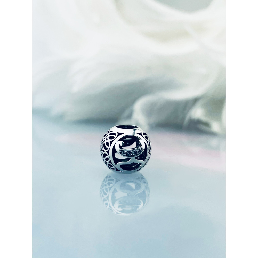 Kugel 925 Silber Anhänger Charms Vintage