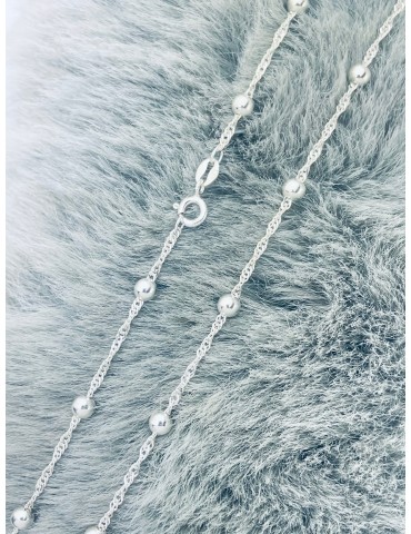Ball 925 Silber Halskette Singapura Magic Halsband