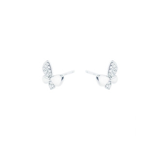 Schmetterling 925 Silber Ohrringe mit Zirkonia