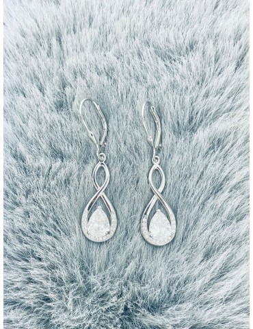Träne 925 Silber Ohrringe mit Zirkonia