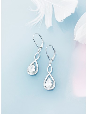 Träne 925 Silber Ohrringe mit Zirkonia