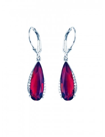 Träne 925 Silber Ohrringe mit Zirkonia