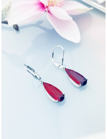 Träne 925 Silber Ohrringe mit Zirkonia