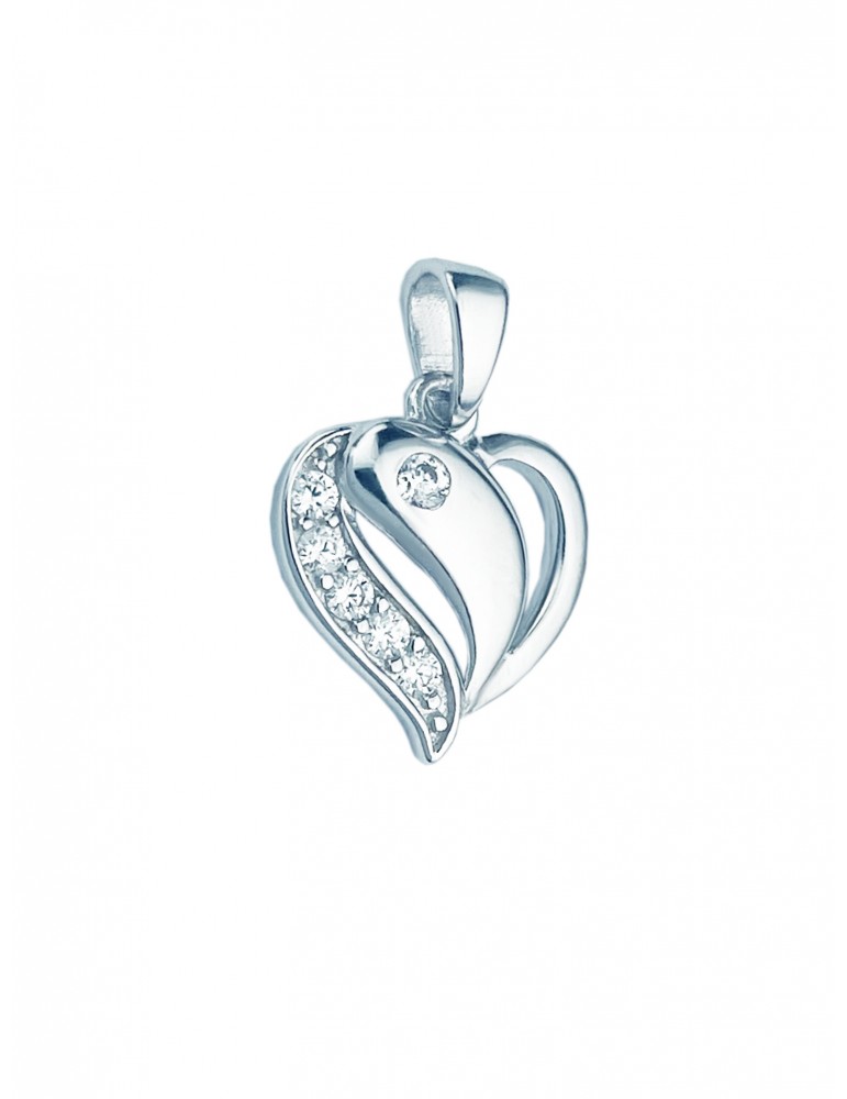 925 Silber Damen Medaillon Anhänger Herz mit Zirkonia 925 Silber Damen Medaillon Anhänger Herz mit Zirkonia