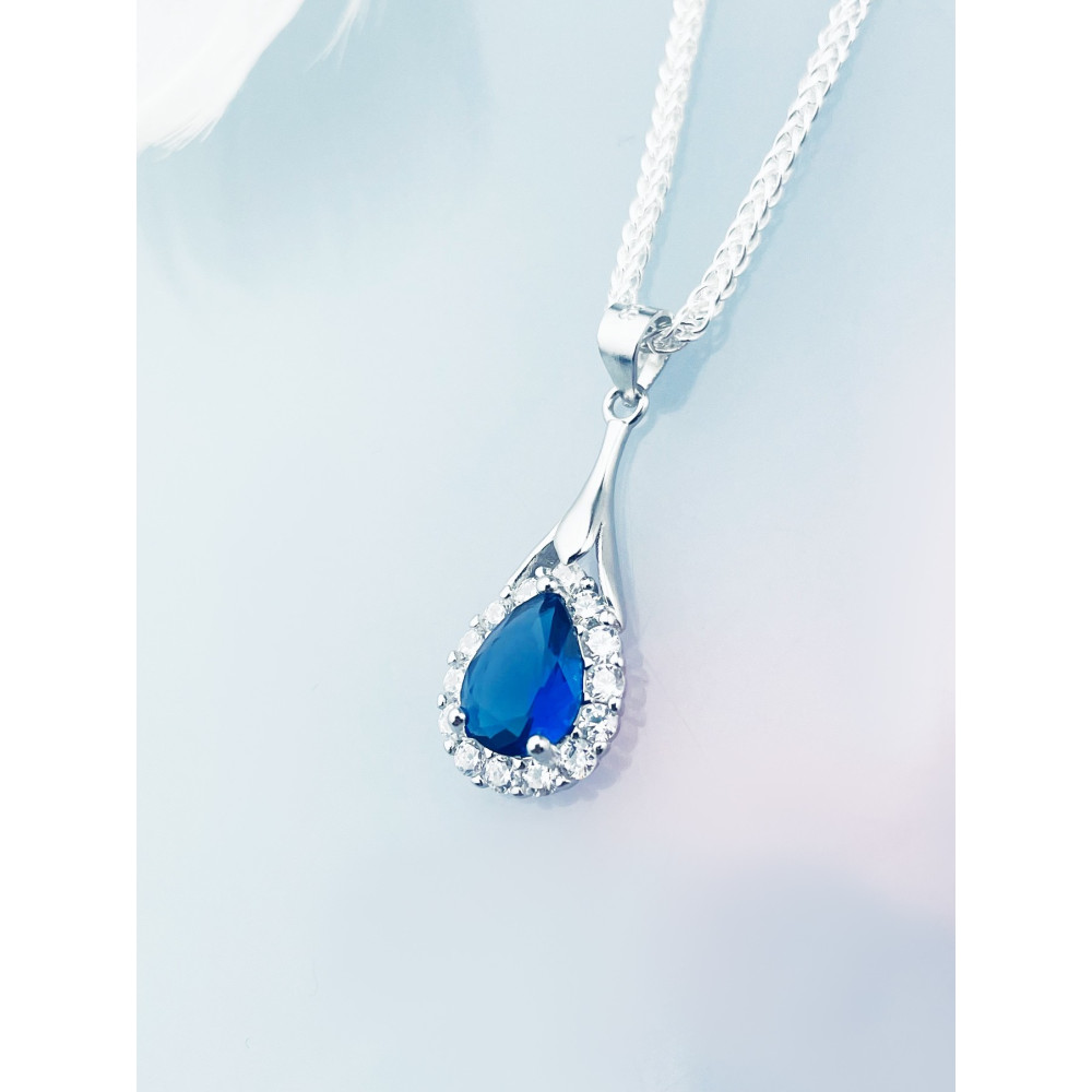 Träne 925 Silber Damen Medaillon Anhänger mit Zirkonia