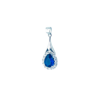Träne 925 Silber Damen Medaillon Anhänger mit Zirkonia