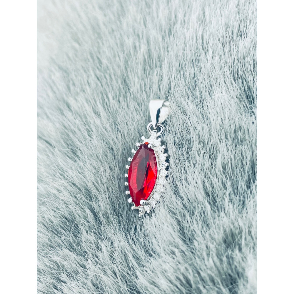 Katzenauge 925 Silber Damen Medaillon Anhänger mit Zirkonia