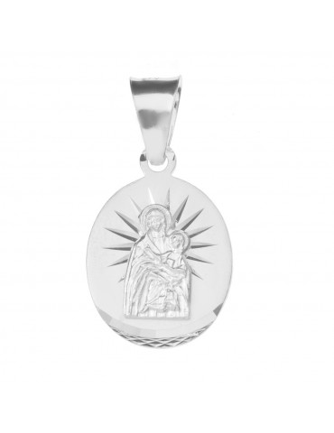 Silber Anhänger Madonna Maria mit Jesuskind Erstkommunion 925er