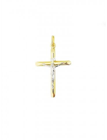 Goldanhänger Kettenanhänger Gold Anhänger Kreuz mit Jesus Goldkreuz Erstkommunion Gelbgold 585er 14KT