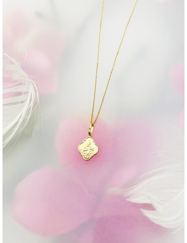 Anhänger Jesus Christus Madonna Maria mit Jesuskind Kettenanhänger Gelbgold  585er 14KT Erstkommunion