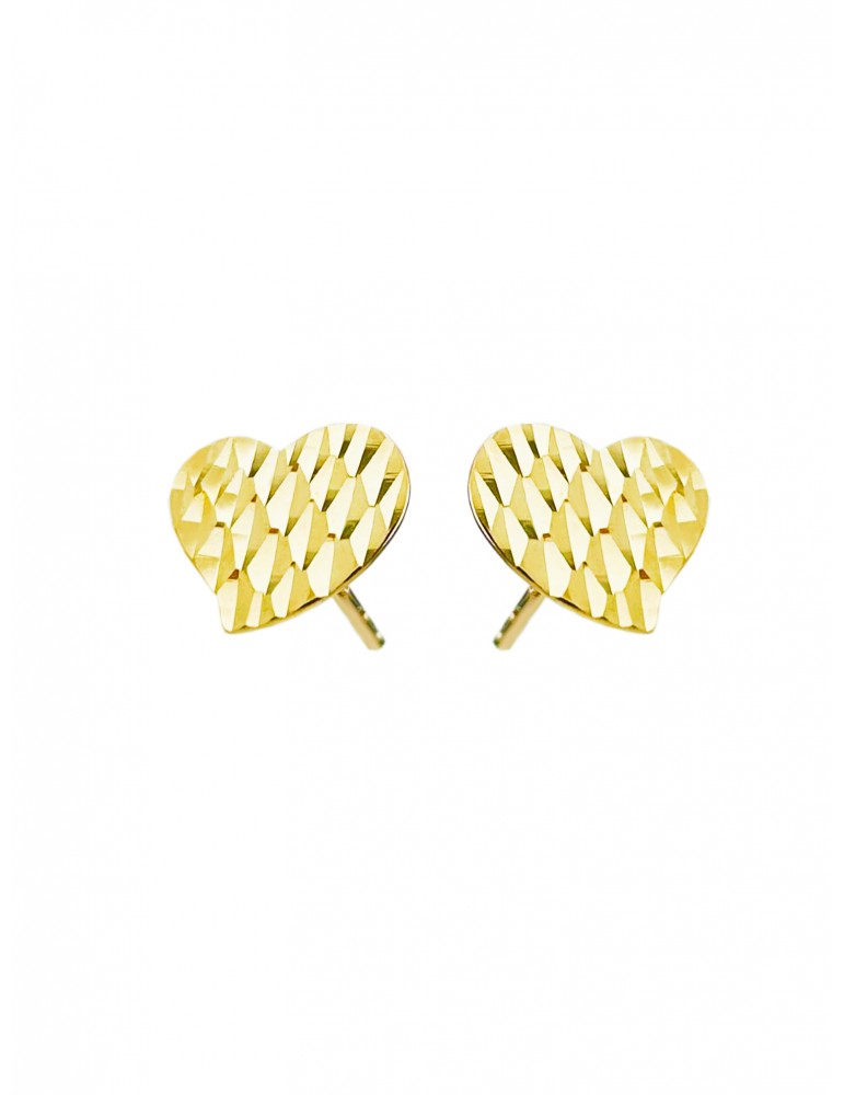 Herz Gold Ohrringe Ohrhänger Ohrstecker Ohrschmuck Paar Gelbgold 375er