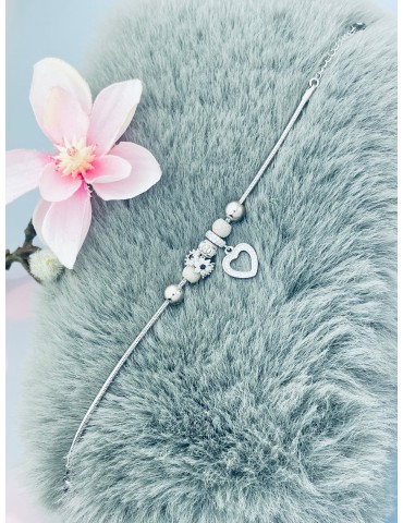 Herz Armband 925 Silber mit Zirkonia Damen