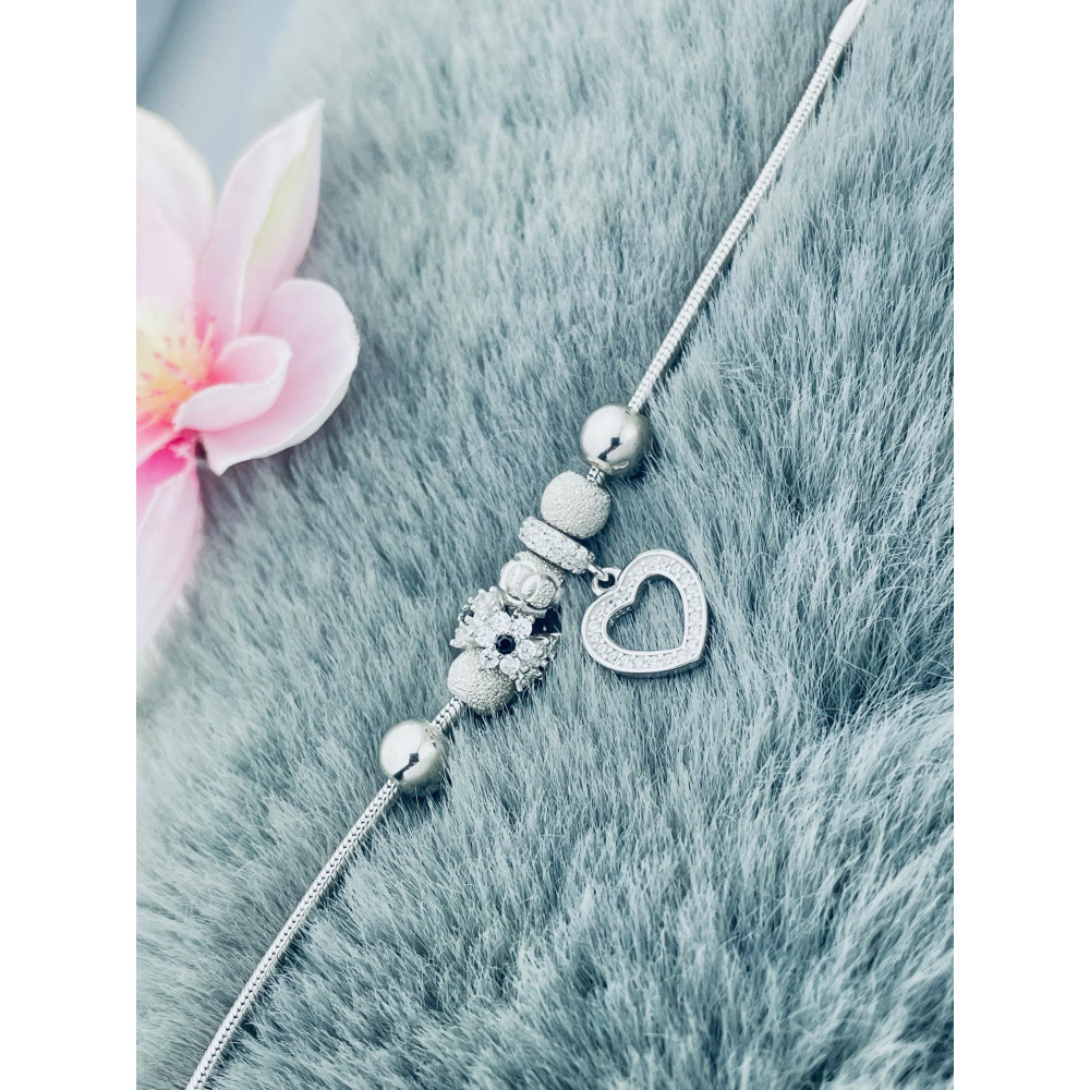 Herz Armband 925 Silber mit Zirkonia Damen