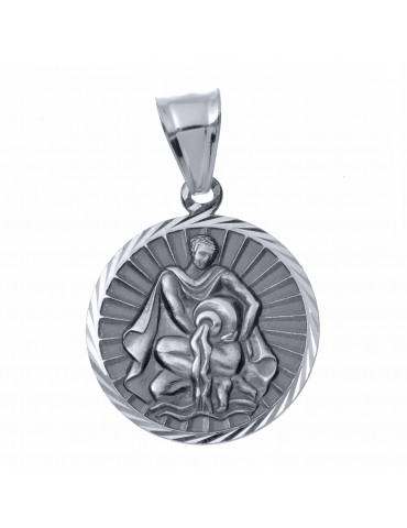 Srebrna zawieszka wisiorek znak zodiaku wodnik