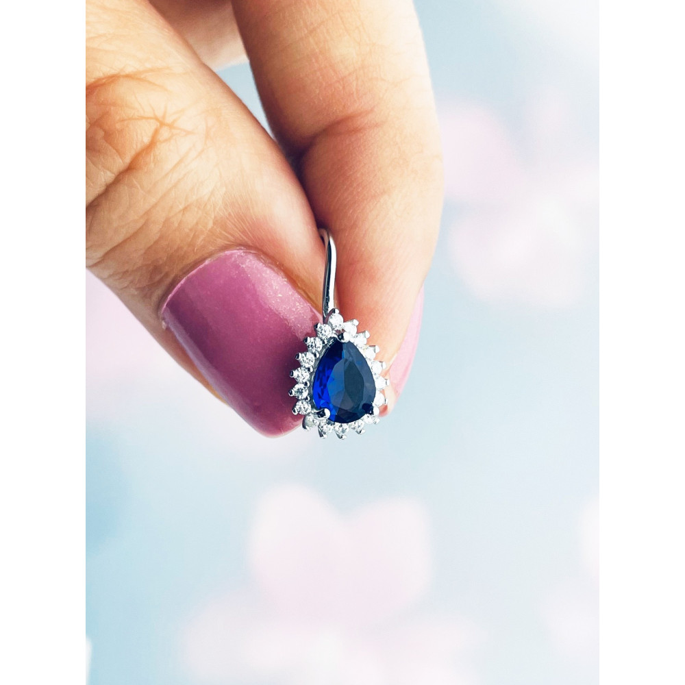 Träne 925 Silber Ohrringe mit Zirkonia