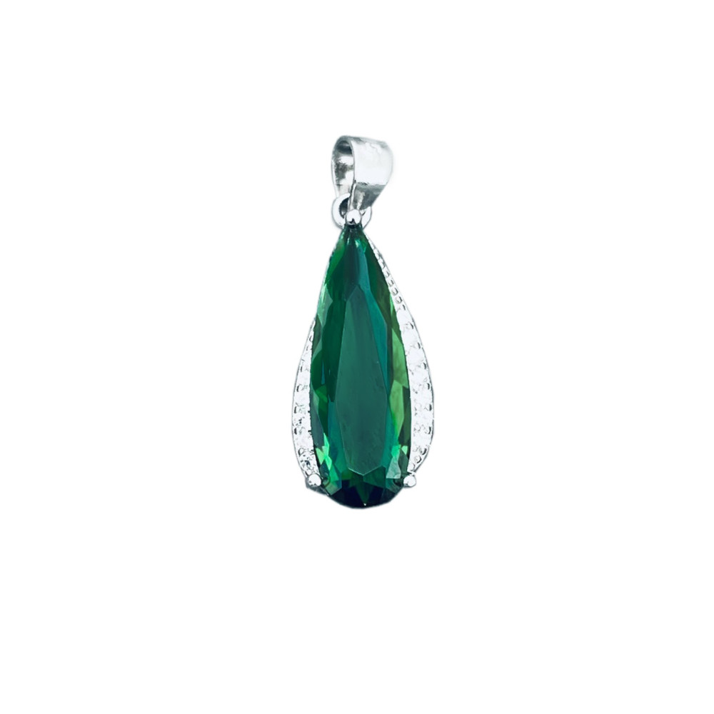 Tropfen 925 Silber Anhänger mit Zirkonia