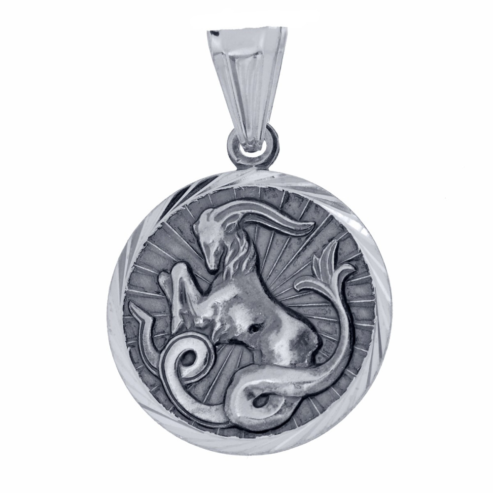 Srebrna zawieszka wisiorek znak zodiaku koziorożec