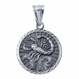 Srebrna zawieszka wisiorek znak zodiaku skorpion