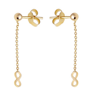 Gold Ohrringe Unendlichkeit Ohrhänger Ohrstecker Ohrschmuck Gelbgold