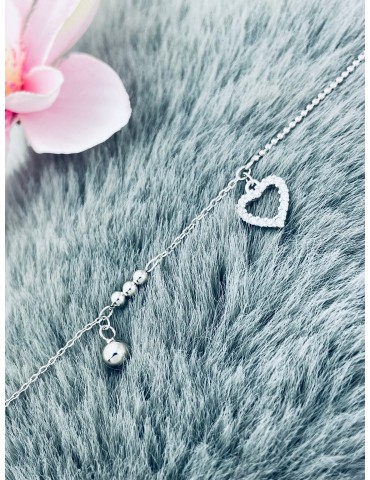 Herz Armband 925 Silber mit Zirkonia Damen