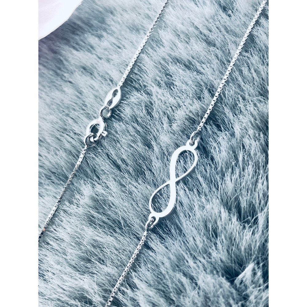 Infinity 925 Silber Halskette Halsband Damen