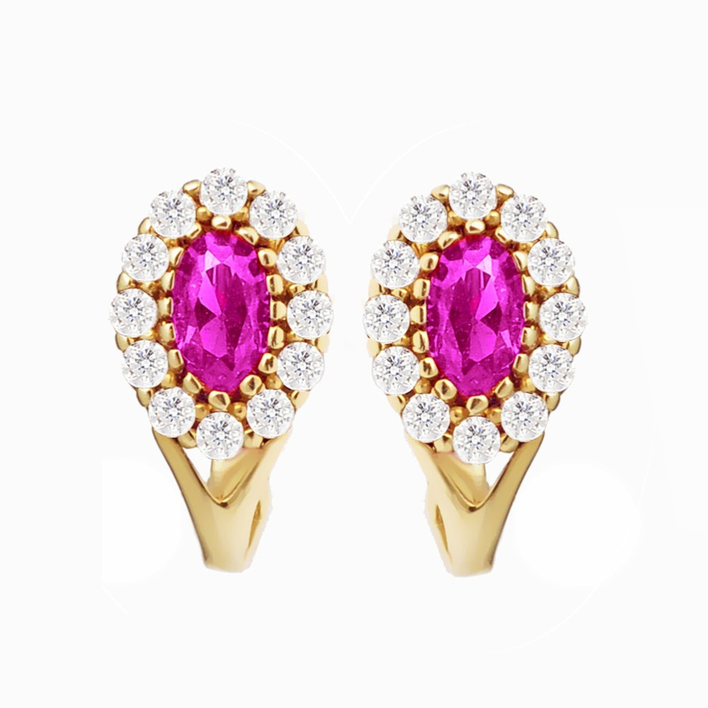 Gold Ohrringe Mit Zirkonia Ohrhänger Ohrstecker Ohrschmuck Gelbgold