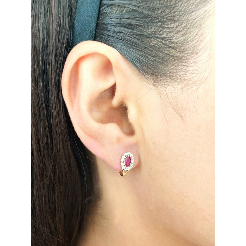 Gold Ohrringe Mit Zirkonia Ohrhänger Ohrstecker Ohrschmuck Gelbgold