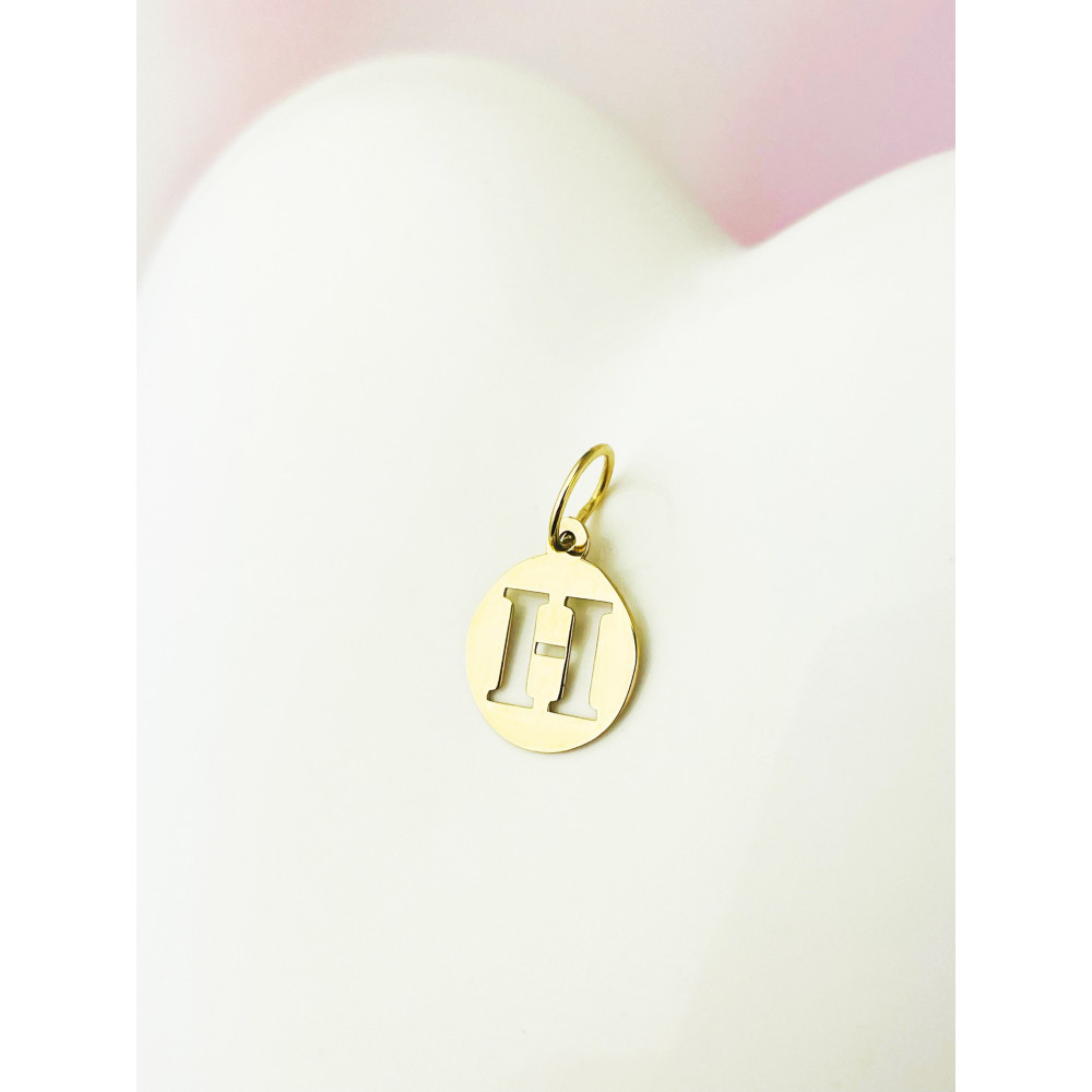 Anhänger Buchstabe H Kettenanhänger Gold Goldanhänger