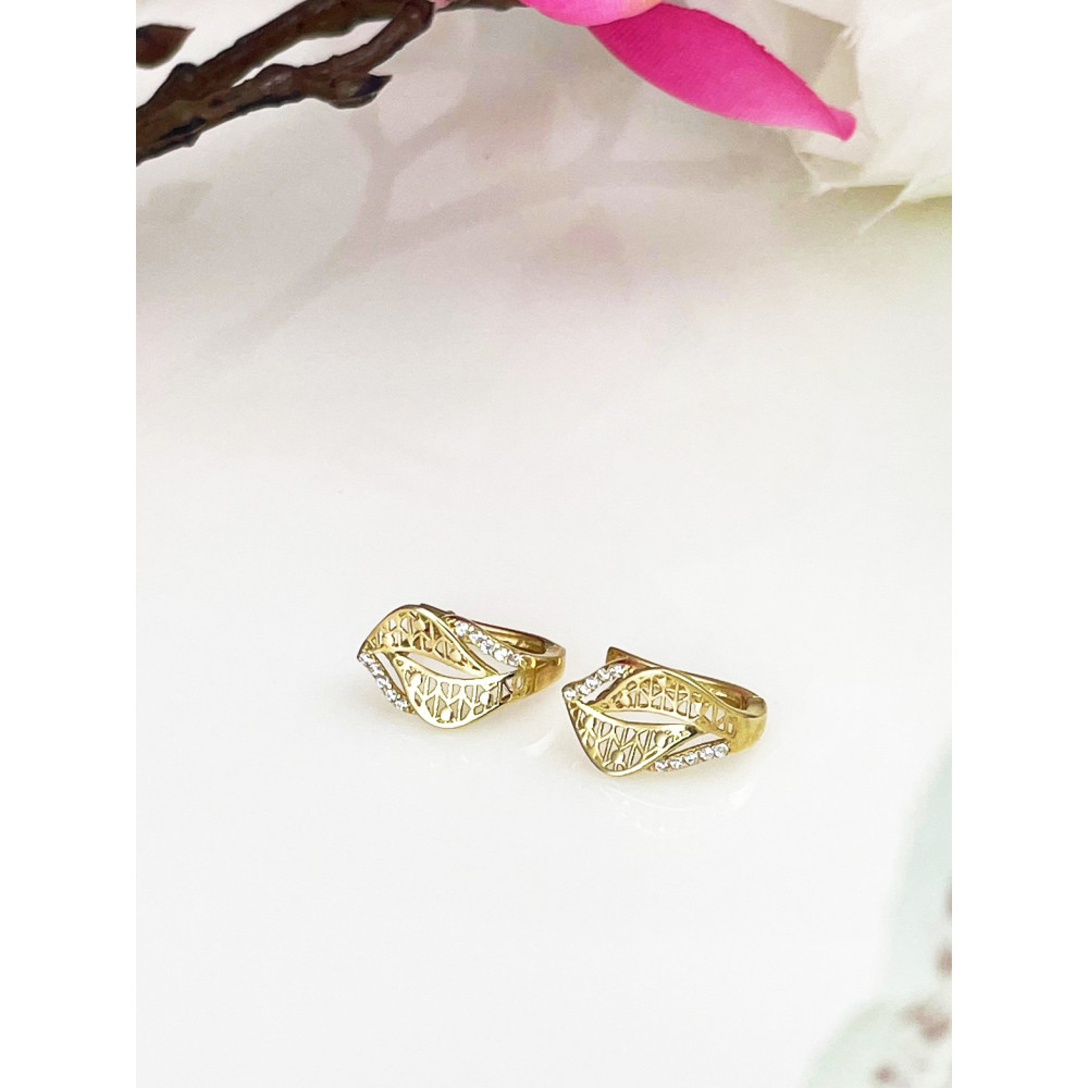 Gold Ohrringe Mit Zirkonia Ohrhänger Ohrstecker Ohrschmuck Gelbgold