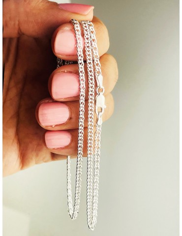 925 Silber Rombo Halskette Collier