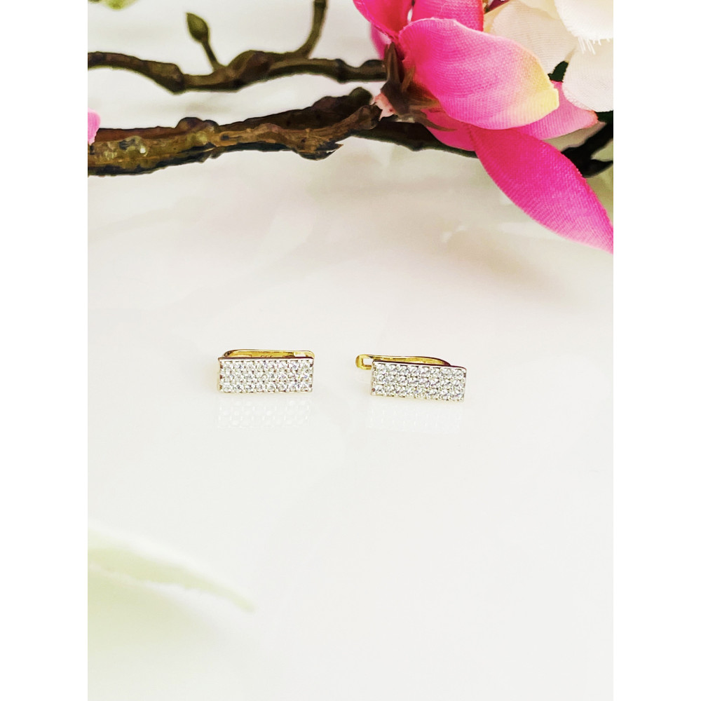 Gold Ohrringe Mit Zirkonia Ohrhänger Ohrstecker Ohrschmuck Paar Gelbgold