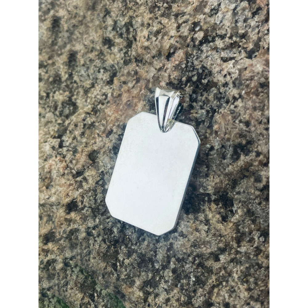 925 Silber Medaillon Anhänger Gravurplatte Gravur Platte