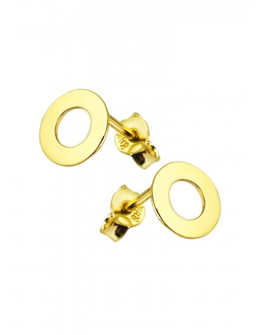 Kreis Creolen Ohrringe Ohrhänger Ohrstecker Ohrschmuck Paar Gelbgold 585er 14KT