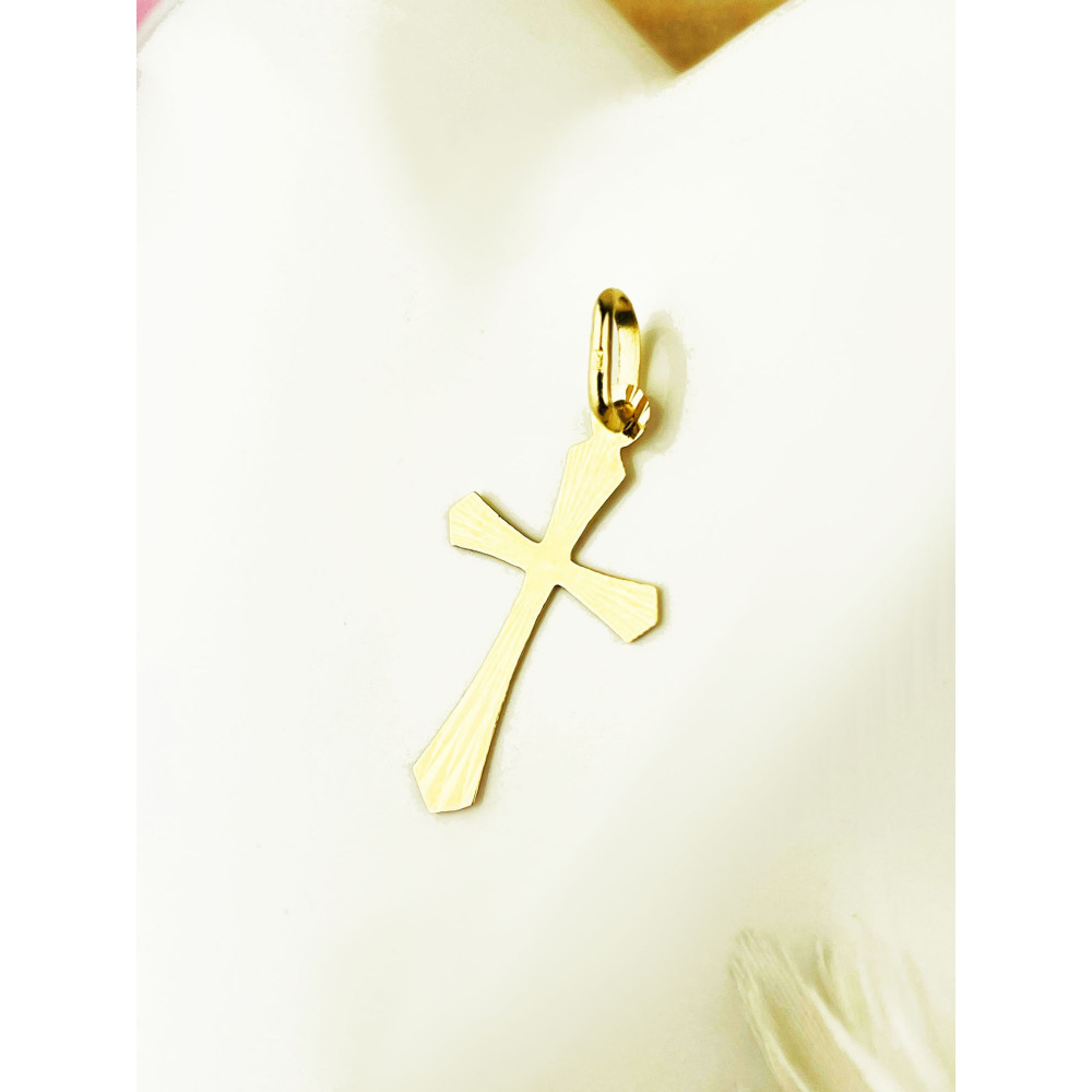 Goldanhänger Kettenanhänger Gold Anhänger Kreuz mit Jesus Goldkreuz Erstkommunion Gelbgold 585er 14KT