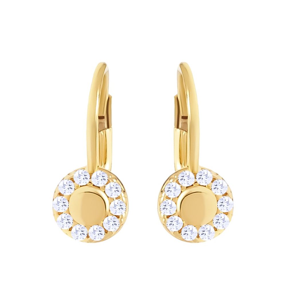 Ohrringe Ringel Ohrhänger Ohrstecker Ohrschmuck Gelbgold Paar