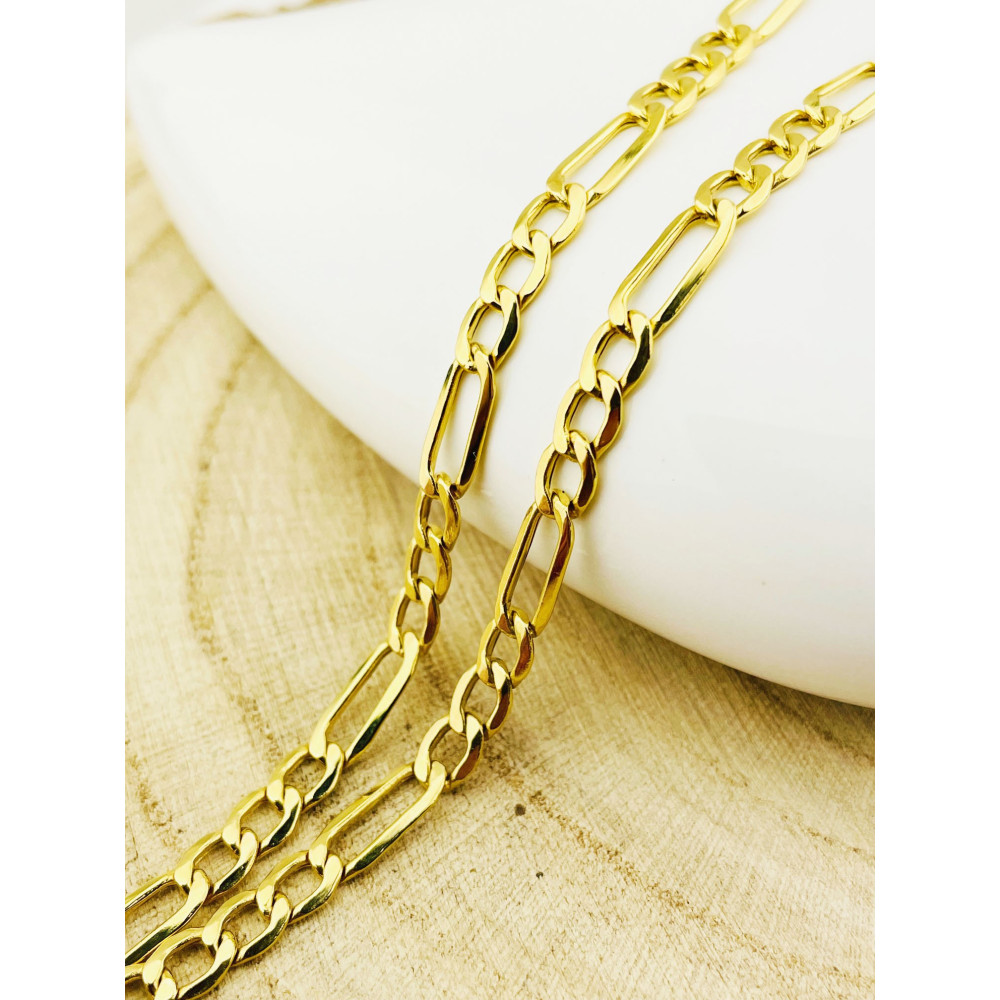 Goldkette Halskette Figarokette Figaro Kette Collier Gold 585er 14KT