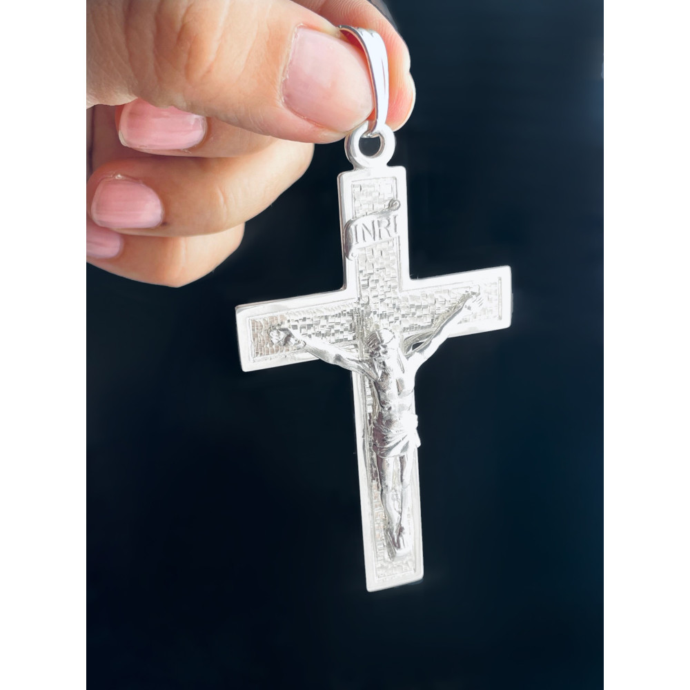 925 Silber großes Kreuz mit Jesus