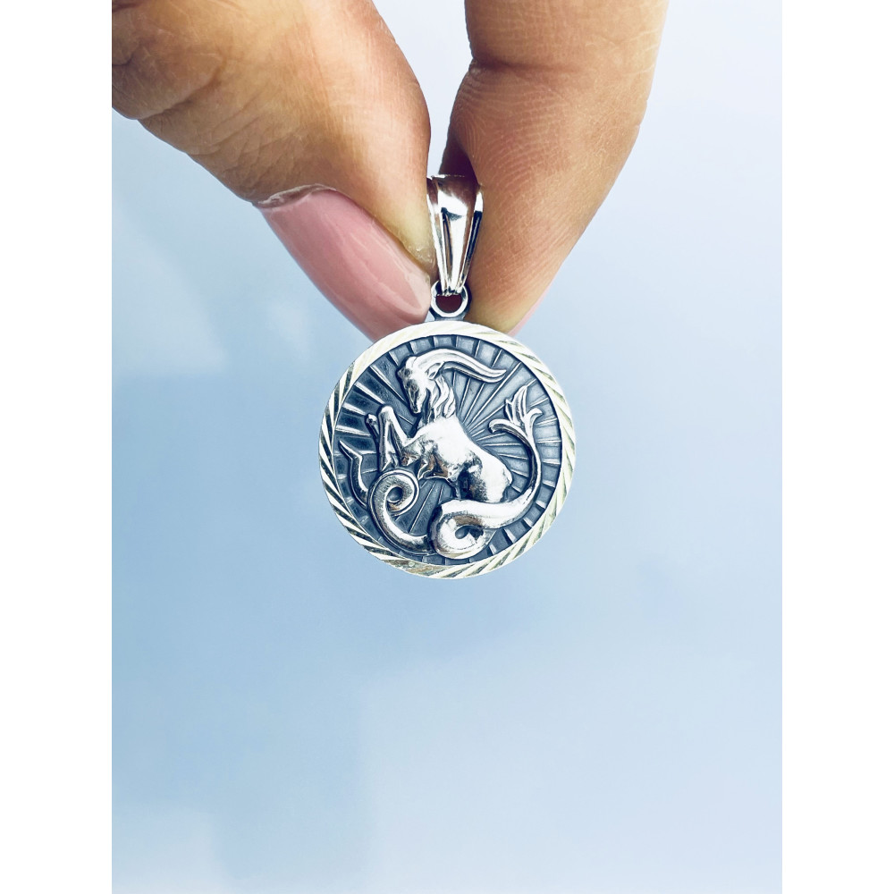 Silber Anhänger Steinbock Sternzeichen Tierkreiszeichen Horoskop Kettenanhänger