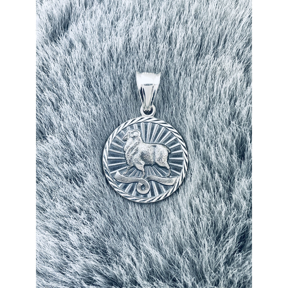 Srebrna zawieszka wisiorek znak zodiaku baran