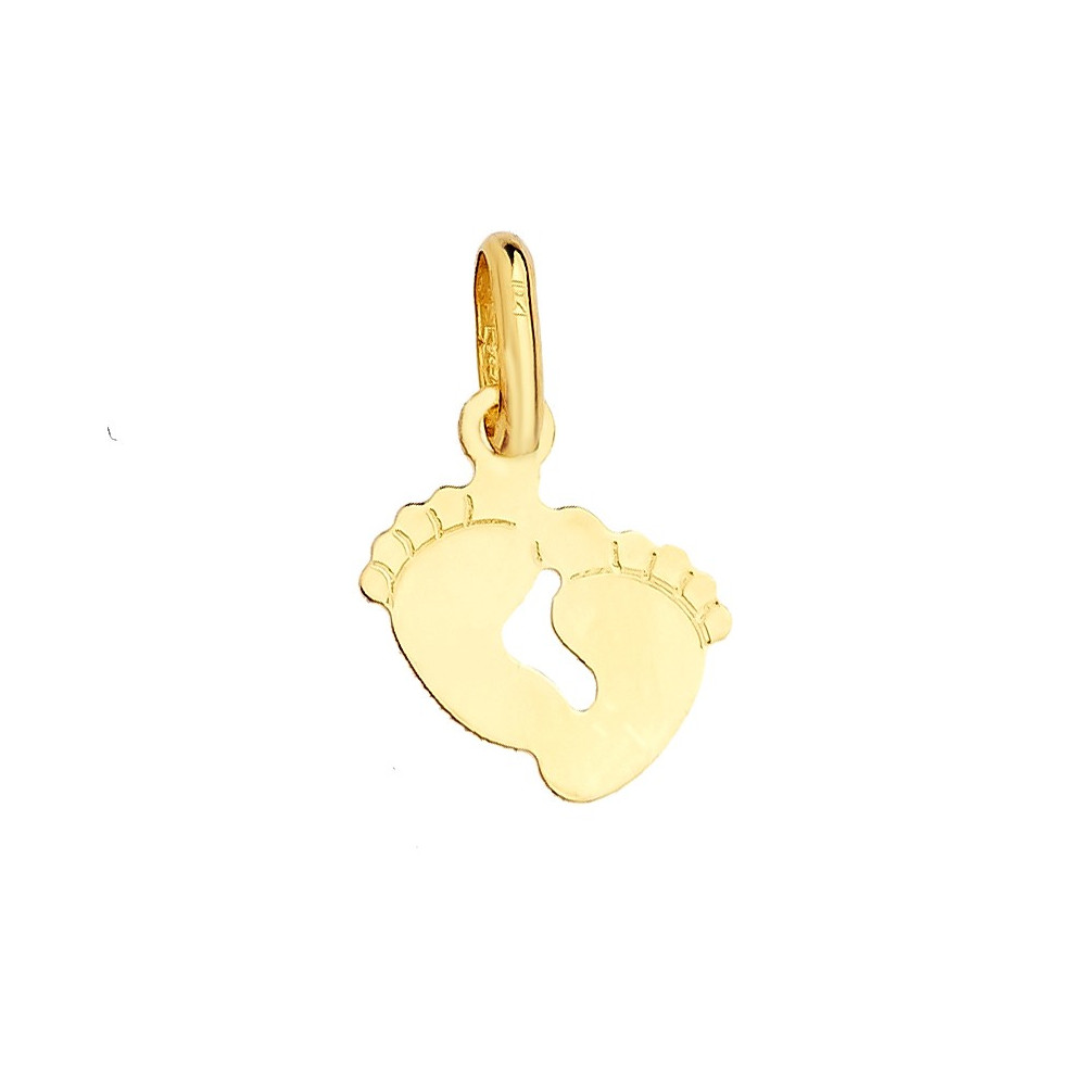 Anhänger Füße Kettenanhänger Gelbgold Goldanhänger 585er 14KT