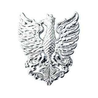 Srebrny wisiorek Orzeł Biały w Koronie Godło Polski zawieszka patriotyczna