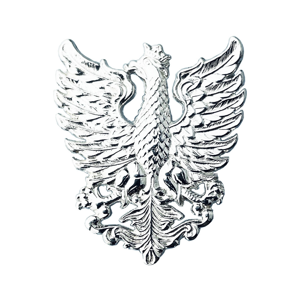 925 Silber Anhänger Anhänger Weißer Adler in Krone Emblem