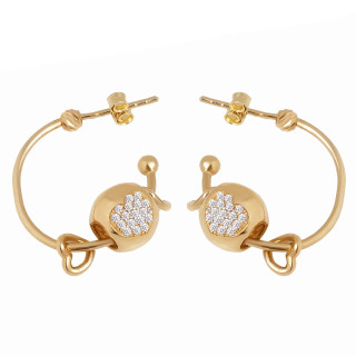 Ohrringe Herz Ohrhänger Ohrstecker Ohrschmuck Gelbgold Paar