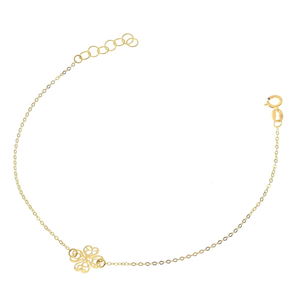 Diamondi Damen Armband Gold Kleeblatt