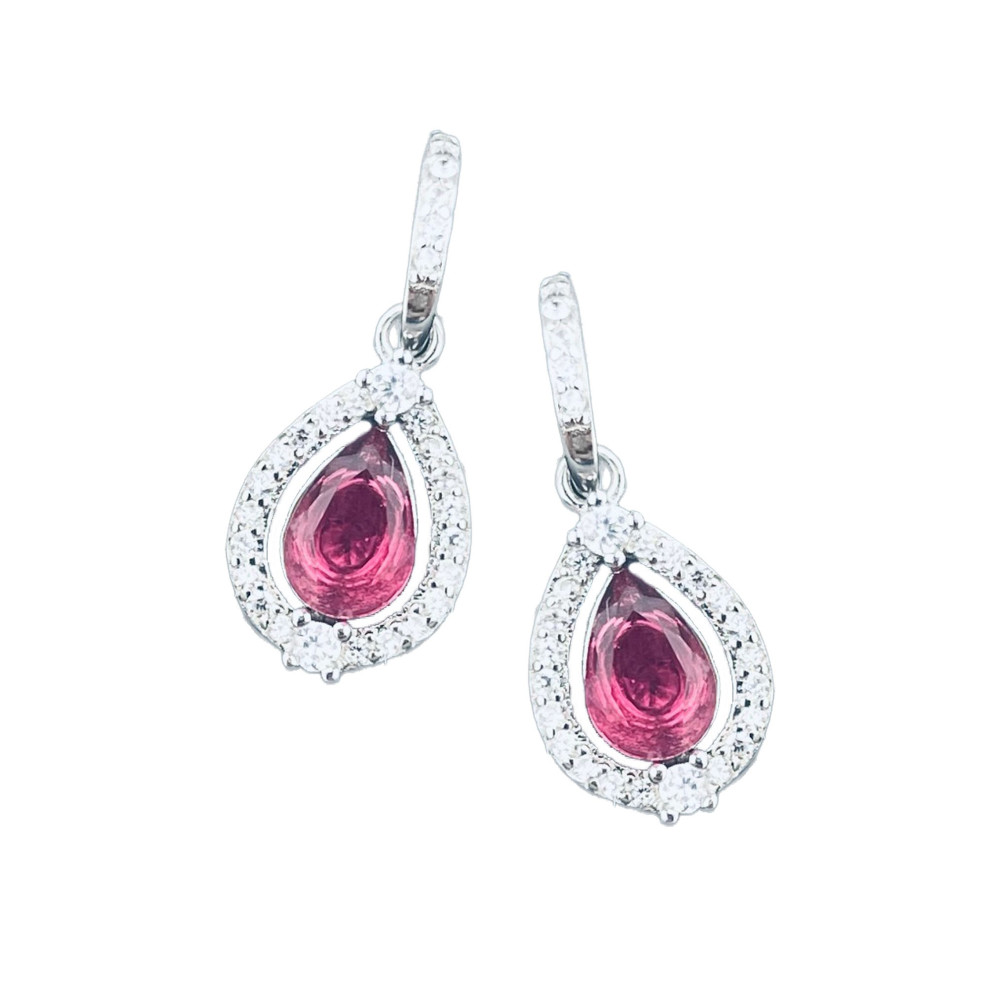 Träne 925 Silber Ohrringe mit Zirkonia
