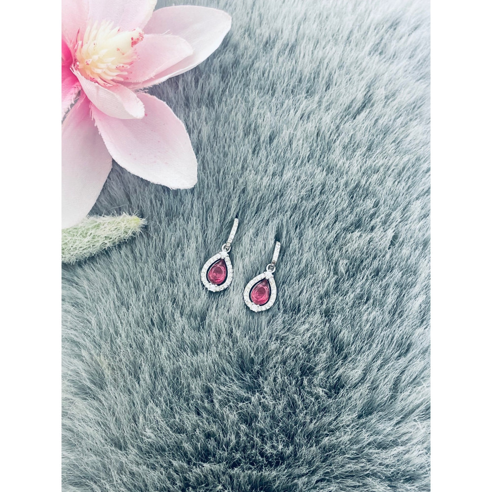 Träne 925 Silber Ohrringe mit Zirkonia