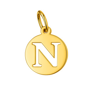 Anhänger Buchstabe N Kettenanhänger Gold Goldanhänger