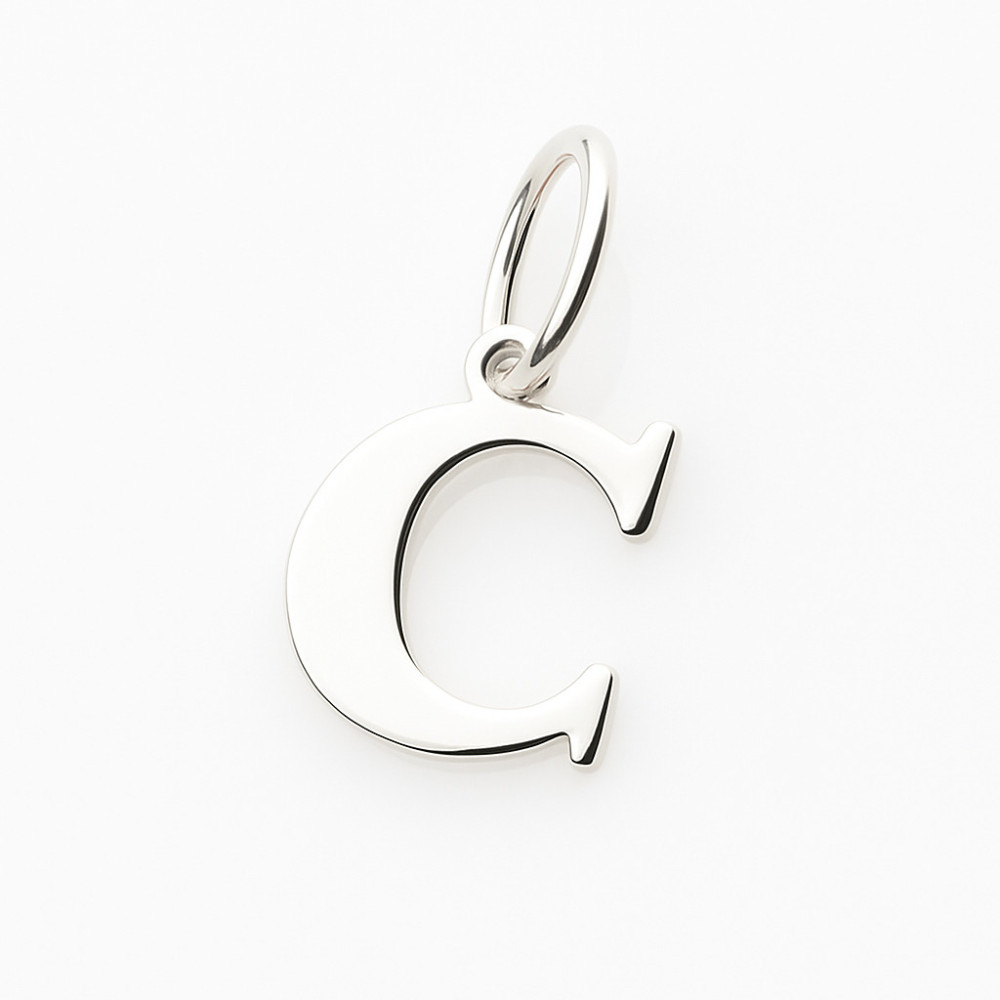 925 Silber Anhänger Buchstabe C Alphabet